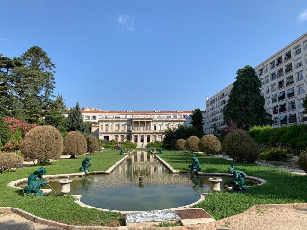 Superbe Appartement 3 Pieces Vue Mer Dans Une Residence Arboree 5 Min De La Mer Nizza Exterior foto